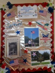 Blue Star Memorial Marker Poster at the Garden Club of Cape Coral Meeting