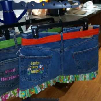 Garden Club of Cape Coral embroidered upcycled jeans