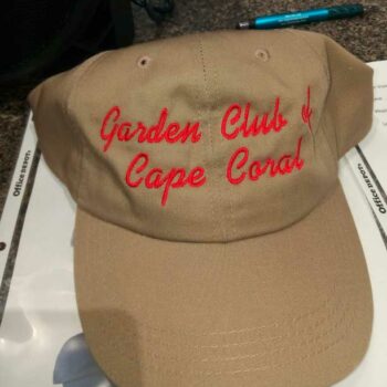 Garden Club of Cape Coral embroidered hats