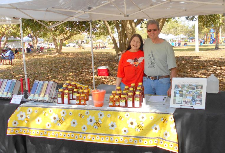 Beekeepers Gary and Mary Anne Moss