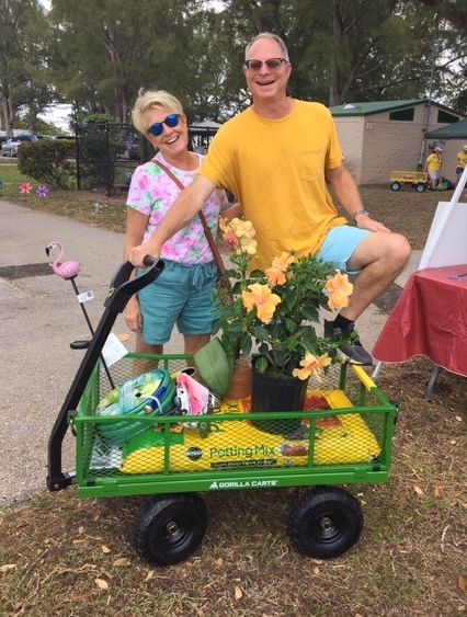 Winners of the garden cart at the Garden Club of Cape Coral March in the Park plant sale