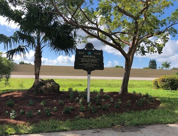 Blue Star Memorial Marker Eco Park Garden Club of Cape Coral