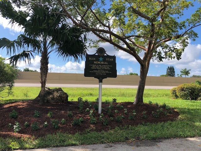 Blue Star Memorial Marker Eco Park Garden Club of Cape Coral