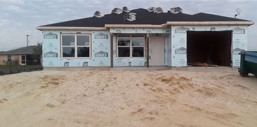 Habitat for Humanity House 2021 before landscaping.