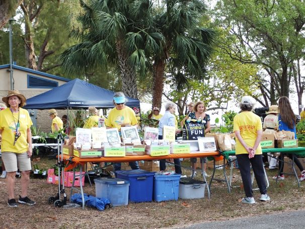 March in the Park 2022 photo of tables with bulbs