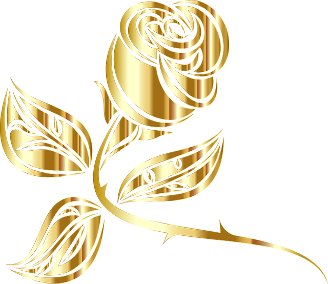 Gold Rose for Flower Show
